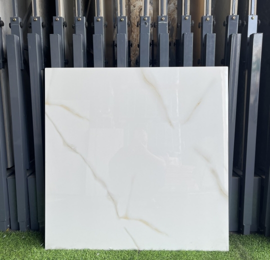 Gạch Ấn Độ CITY LINE WHITE GLOSSY (800x800mm)